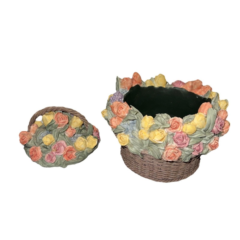 Vintage Well Bilt Sheds And Country Shops Floral Jar Candle Holder And Topper 3D